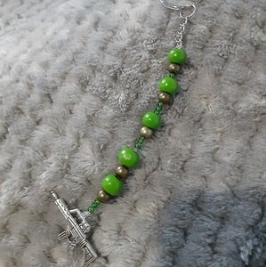Gun army handmade keychain